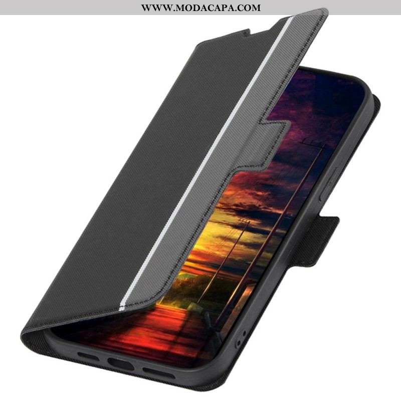 Capa De Couro Para Xiaomi Redmi Note 12 Pro Plus Dois Tons