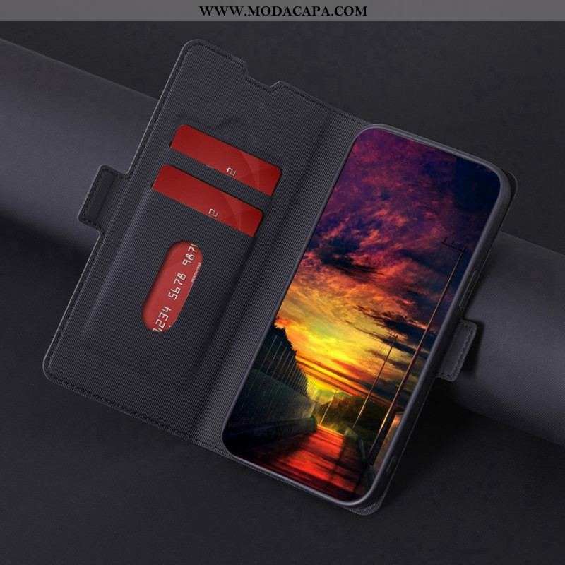 Capa De Couro Para Xiaomi Redmi Note 12 Pro Plus Dois Tons