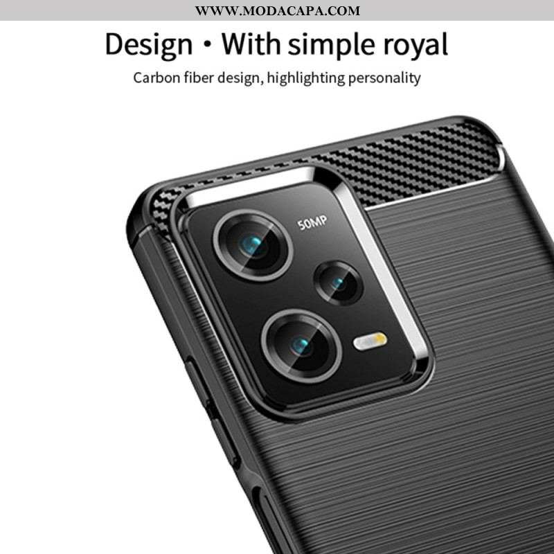 Capa Para Xiaomi Redmi Note 12 Pro Plus Fibra De Carbono Escovada