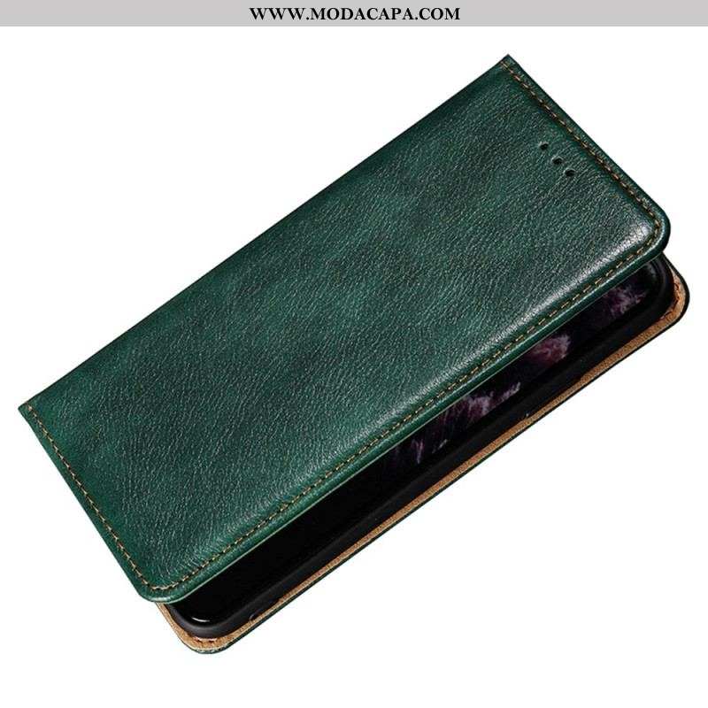 Capa De Celular Para Xiaomi Redmi Note 12 Pro Plus Flip Costura De Couro Falso