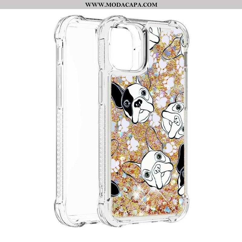 Capa De Celular Para iPhone 13 Mini Mr Dog Lantejoulas