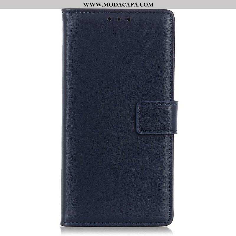 Capa Flip Para iPhone 13 Mini Efeito Couro Simples