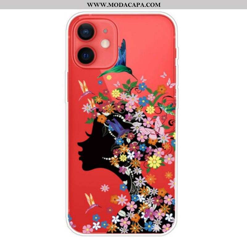 Capa Para iPhone 13 Mini Linda Cabeça De Flor