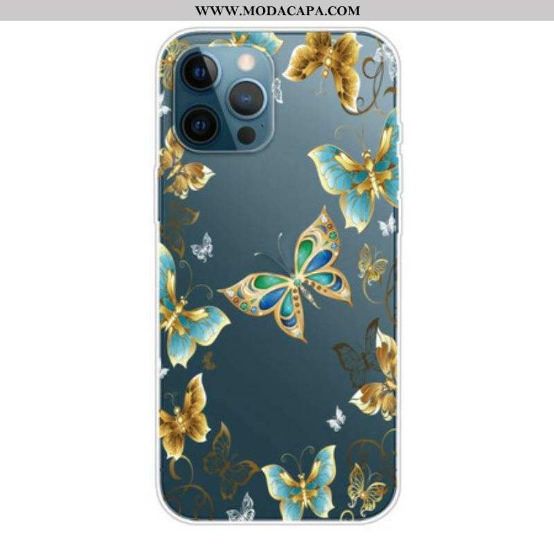 Capa Para iPhone 13 Pro Max Borboletas