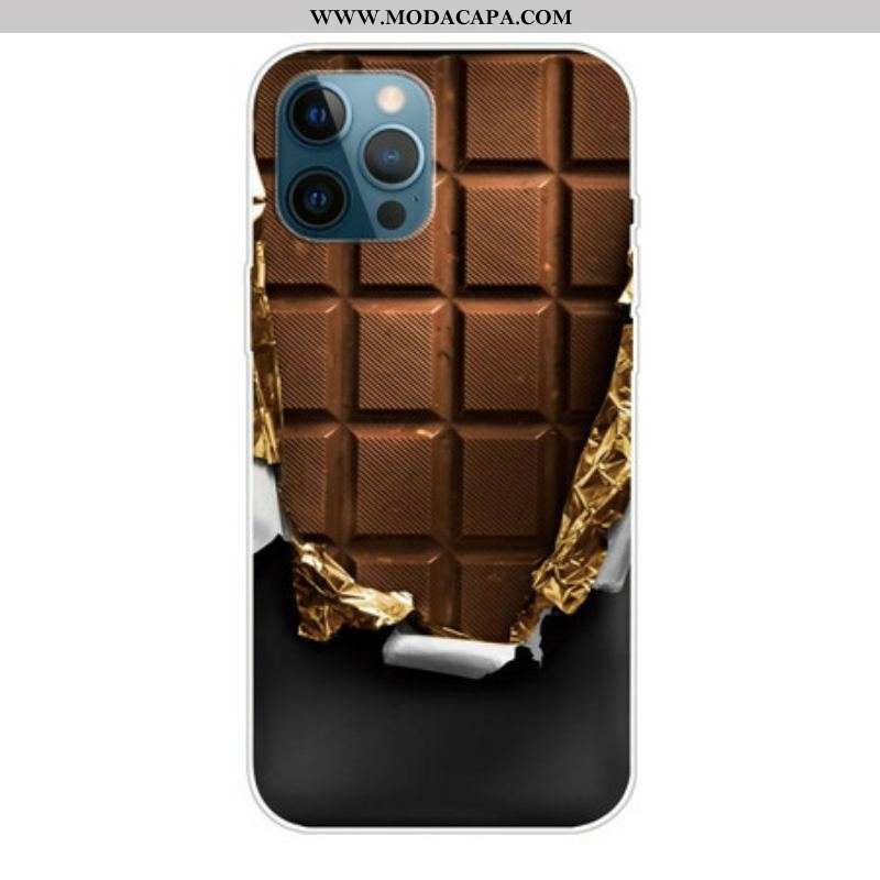 Capa Para iPhone 13 Pro Max Chocolate Flexível