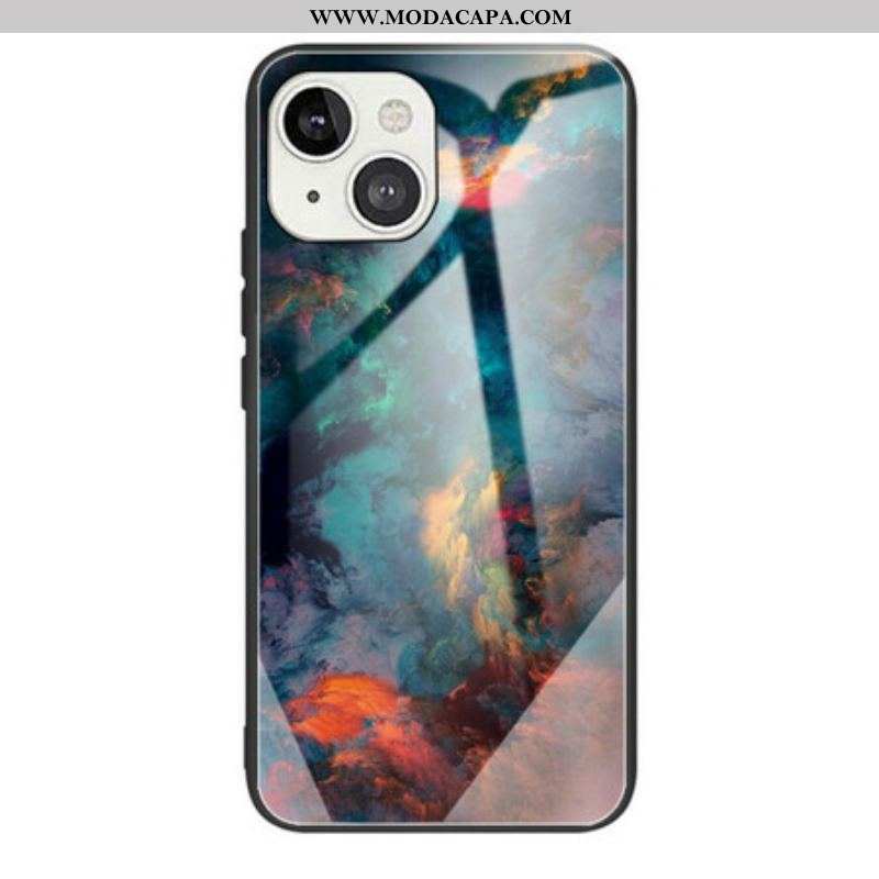 Capa Para iPhone 13 Pro Max Vidro Temperado Celeste