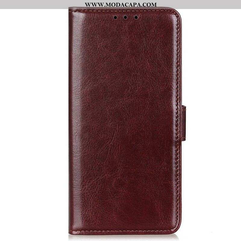 Capa Folio Para iPhone 13 Pro Max Refinamento De Couro Sintético