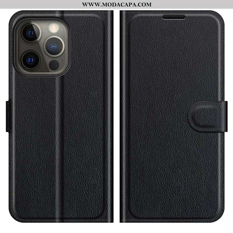 Capa Folio Para iPhone 13 Pro Max Clássico