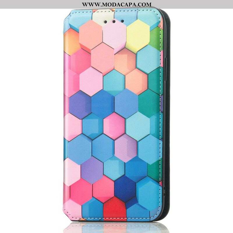 Capa De Celular Para iPhone 13 Pro Max Flip Padrão Colorido Surpreendente