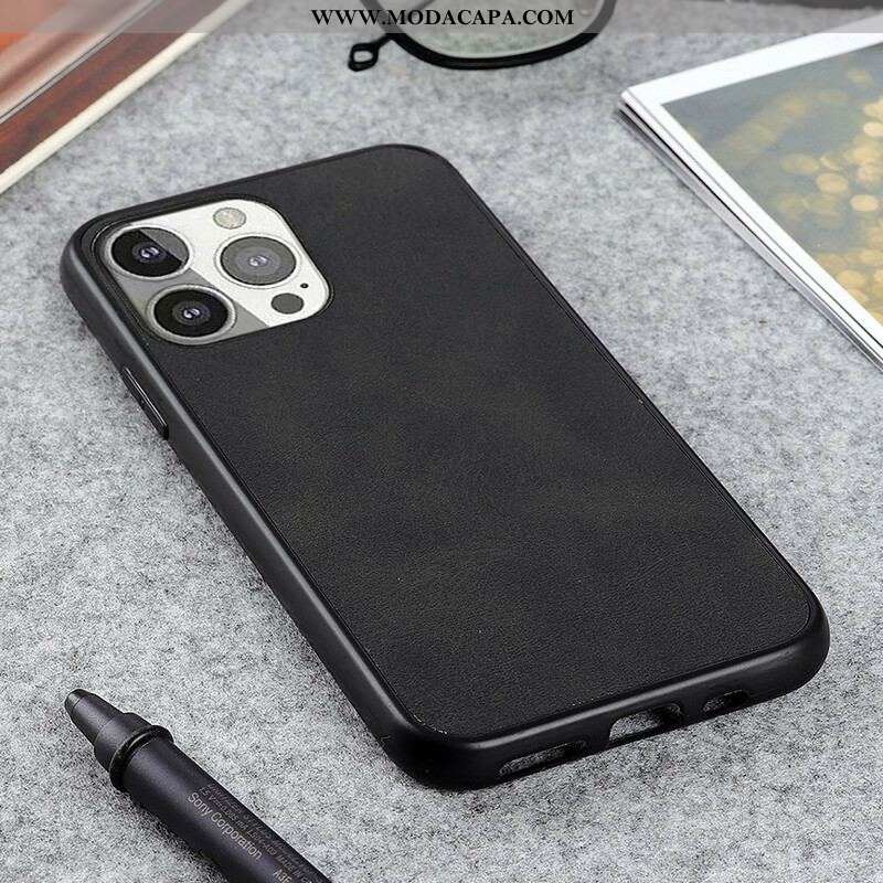 Capa Para iPhone 13 Pro Efeito De Couro De Aparência Refinada