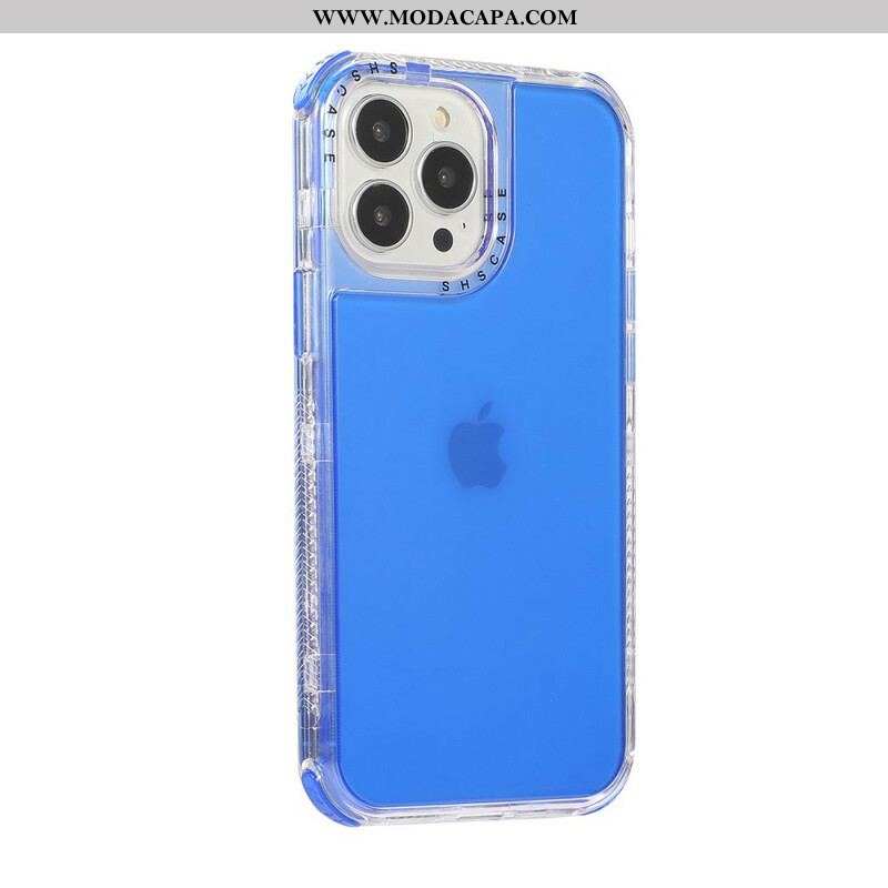 Capa Para iPhone 13 Pro Transparente Matizado