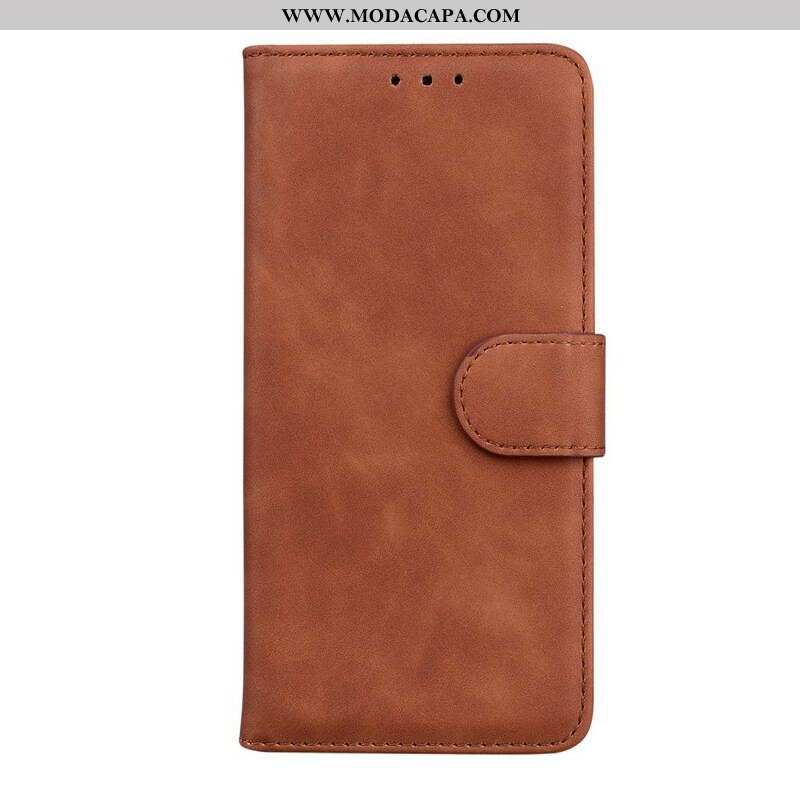 Capa Em Pele Para iPhone 13 Pro Estilo Alta Costura De Couro