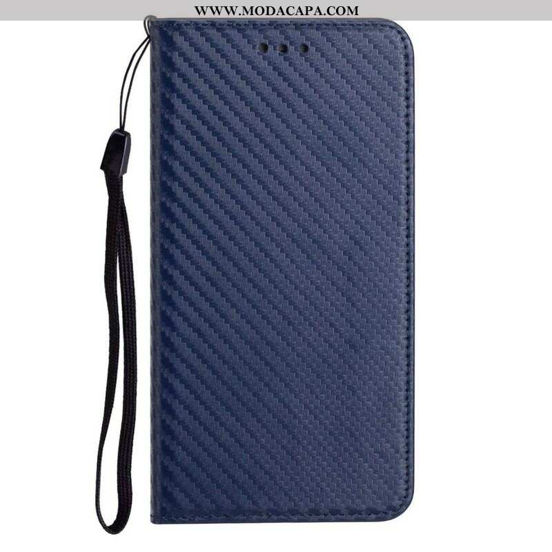 Capa De Celular Para iPhone 13 Pro De Cordão Flip Correia De Fibra De Carbono