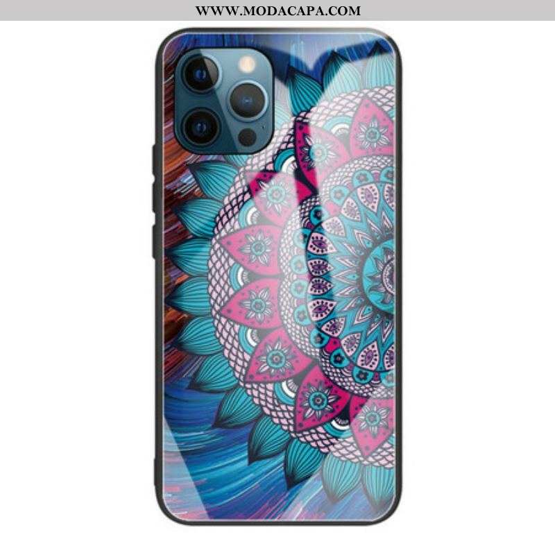 Capa Para iPhone 13 Pro Mandala Vidro Temperado