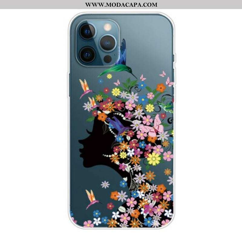 Capa Para iPhone 13 Pro Linda Cabeça De Flor