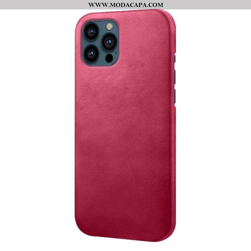 Capa Para iPhone 13 Pro Efeito Couro Ksq