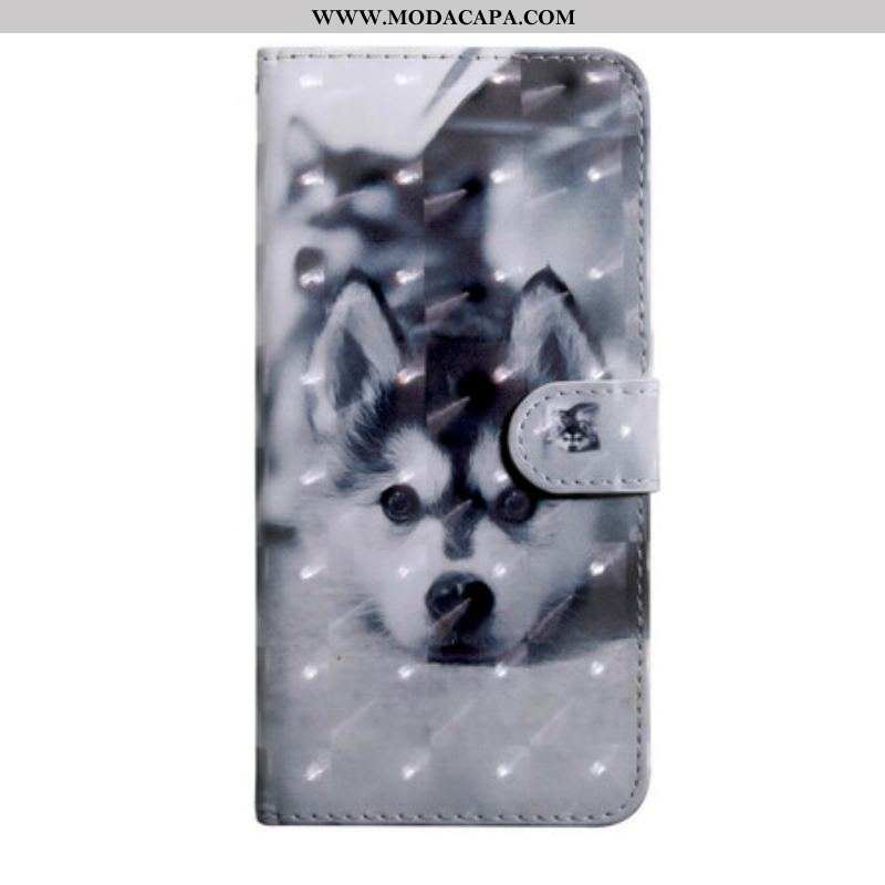 Capa De Couro Para iPhone 13 Pro Ponto De Luz Gustave. O Cachorro