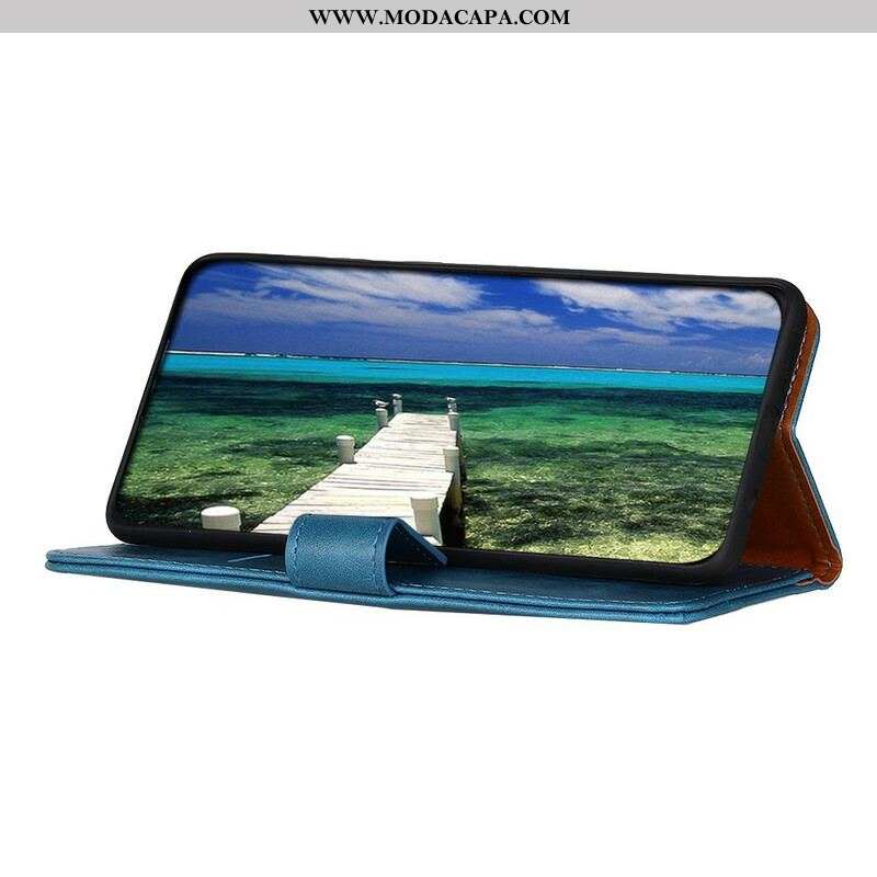 Capa Flip Para iPhone 13 Pro Khazneh Elegância Estilo Couro