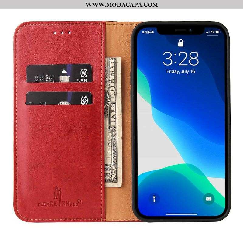 Capa De Celular Para iPhone 13 Pro Flip Imitação De Couro Sobriedade