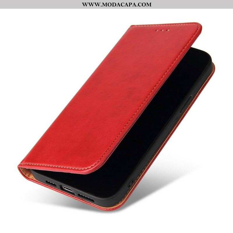 Capa De Celular Para iPhone 13 Pro Flip Imitação De Couro Sobriedade