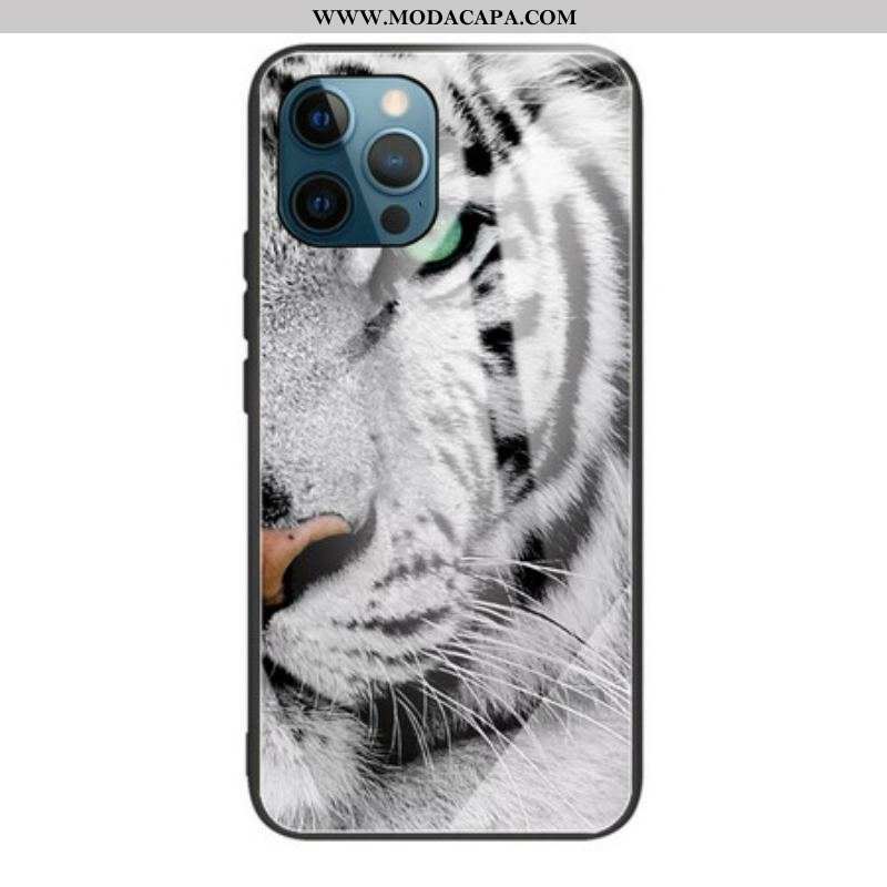 Capa De Celular Para iPhone 13 Pro Vidro Temperado Tigre