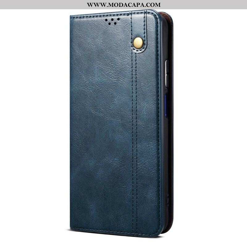 Capa De Celular Para iPhone 13 Pro Flip Couro Sintético Encerado