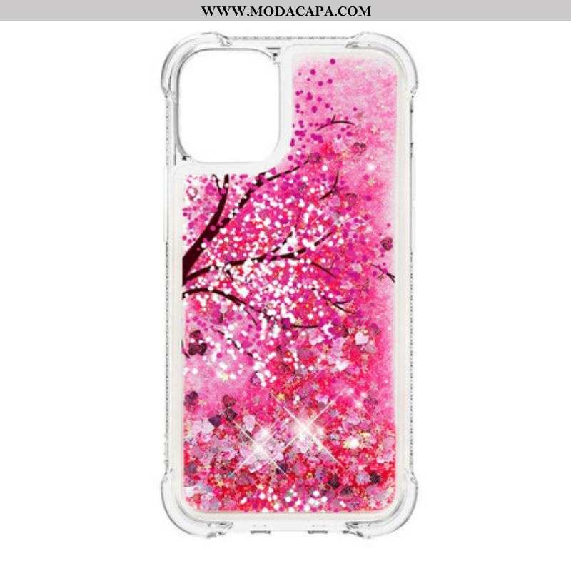 Capa Para iPhone 13 Pro Árvore Glitter