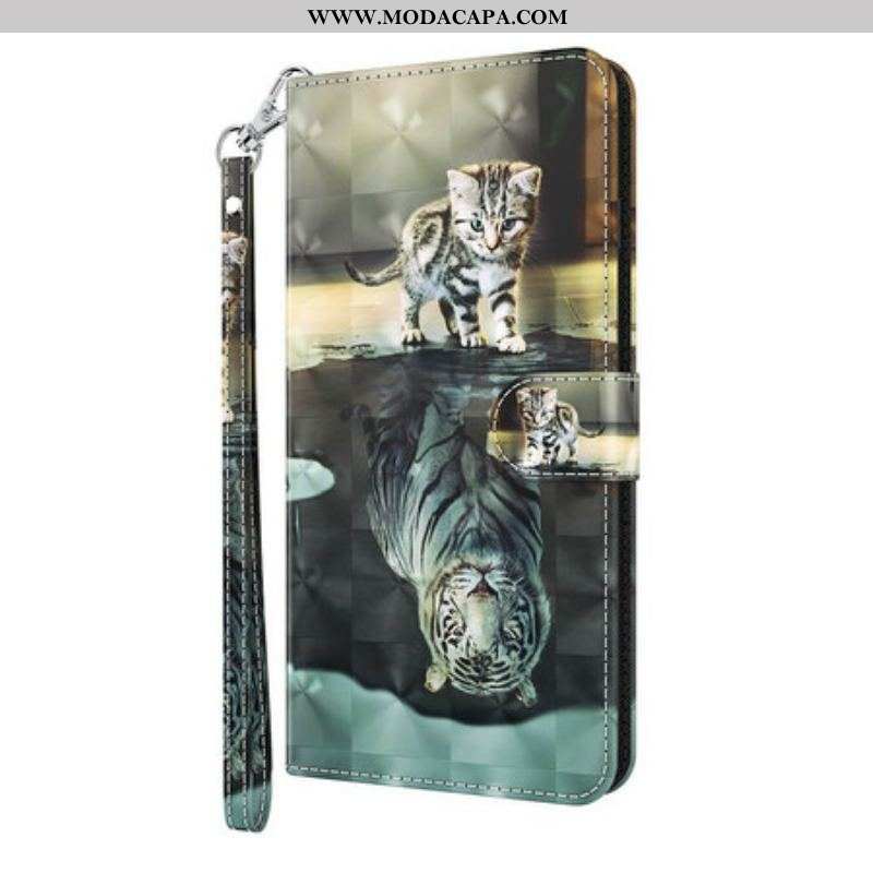 Capa De Couro Para iPhone 13 Pro Ernesto O Tigre