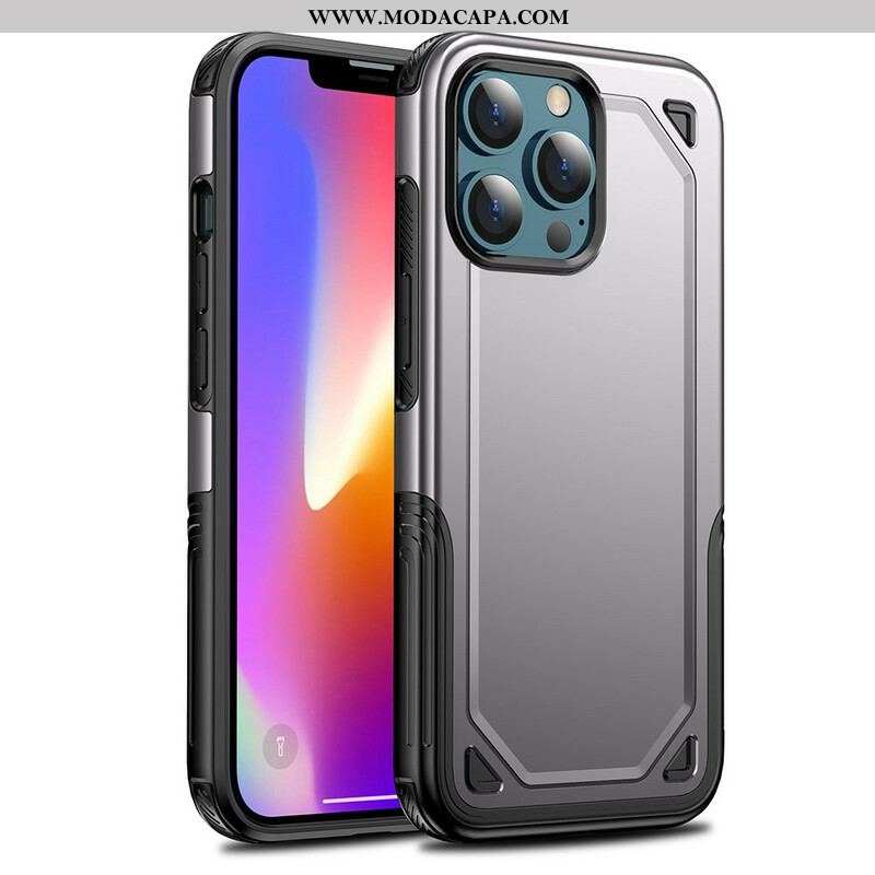 Capa Para iPhone 13 Pro Efeito De Metal De Armadura