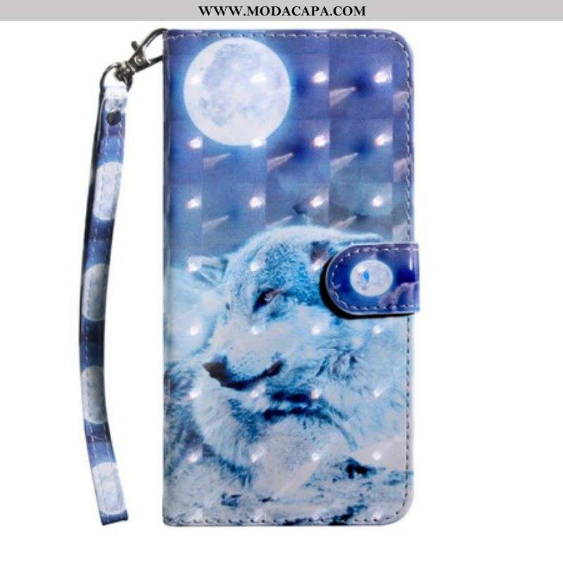 Capa Flip Para iPhone 13 Pro Ponto De Luz Gerald. O Lobo