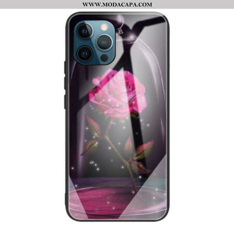 Capa Para iPhone 13 Pro Vidro Temperado Rosa Mágico