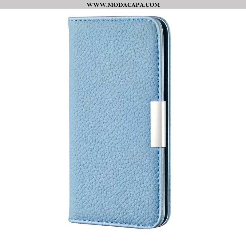 Capa De Celular Para iPhone 13 Pro Flip Couro Falso Lichia Ultra Chic