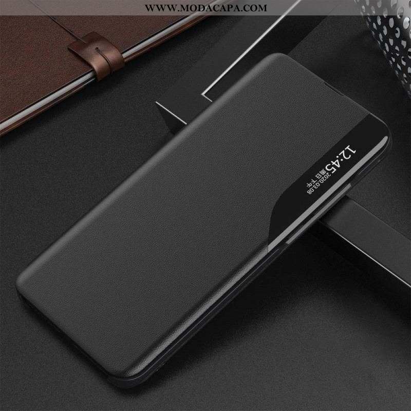 Capa De Celular Para iPhone 14 Plus Couro Sintético Texturizado