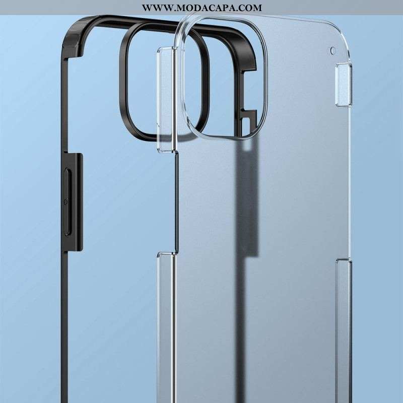 Capa Para iPhone 14 Plus Bordas De Silicone Translúcido