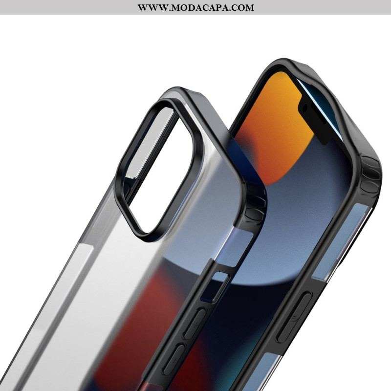 Capa Para iPhone 14 Plus Bordas De Silicone Translúcido