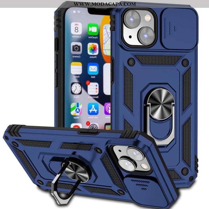 Capa Para iPhone 14 Plus Suporte E Protetores Para Lentes De Design