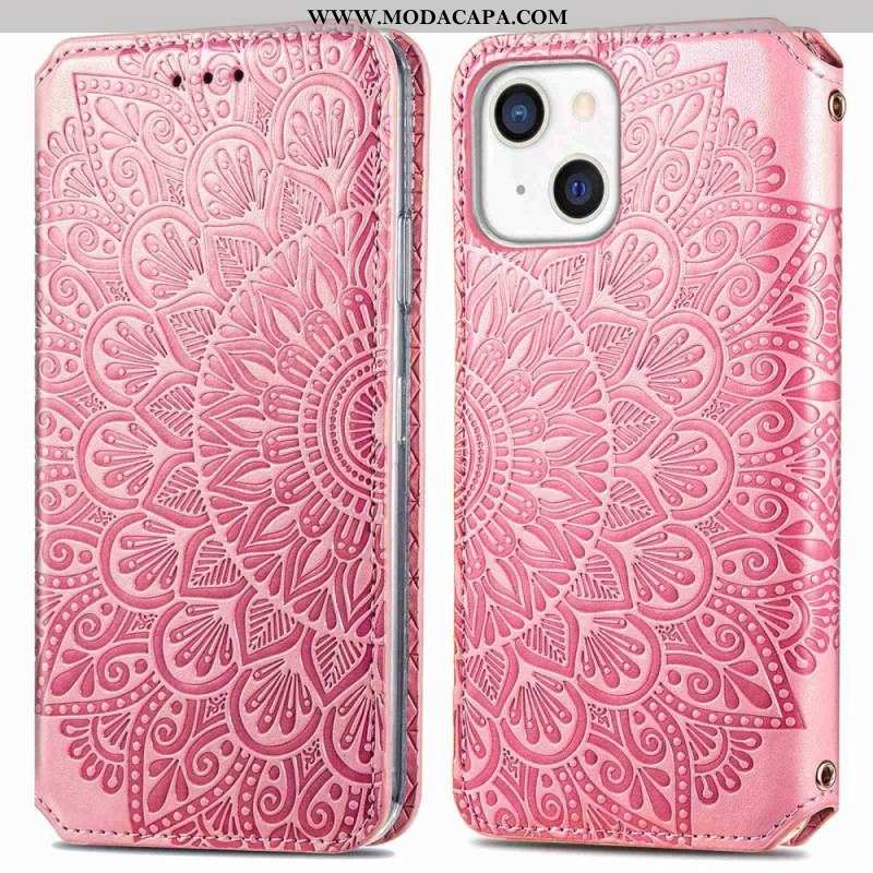 Capa De Celular Para iPhone 14 Plus Flip Mandala