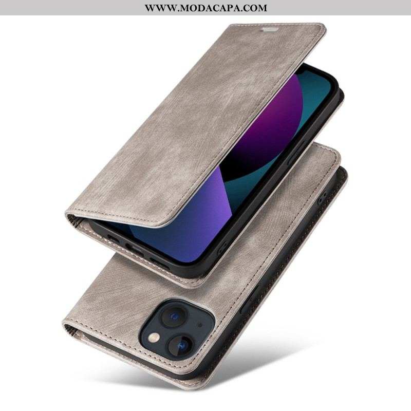 Capa De Celular Para iPhone 14 Plus Flip Couro Sintético Colorido