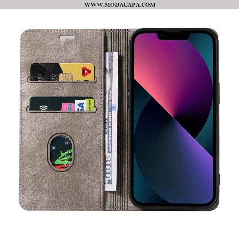 Capa De Celular Para iPhone 14 Plus Flip Couro Sintético Colorido