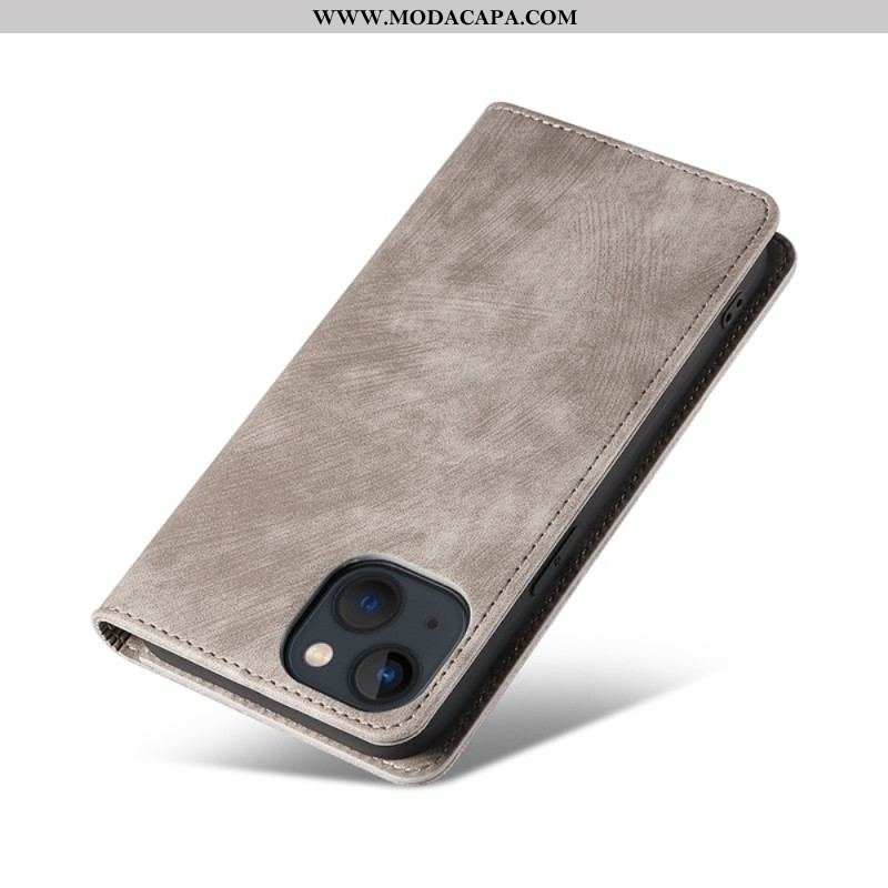 Capa De Celular Para iPhone 14 Plus Flip Couro Sintético Colorido