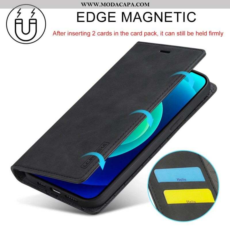 Capa De Celular Para iPhone 14 Plus Flip Couro Sintético Lc.imeeke