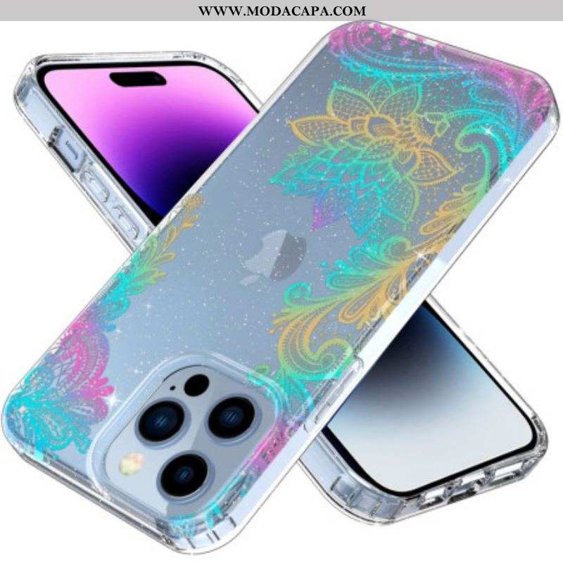 Capa Para iPhone 14 Pro Max Flores Sem Costura