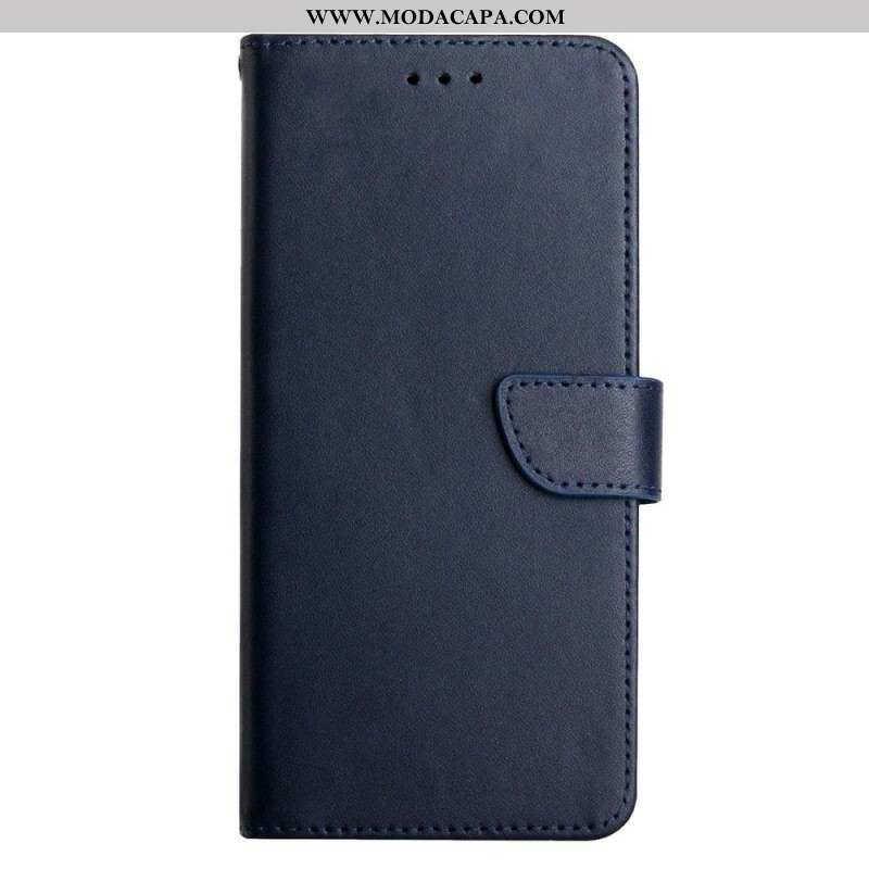 Capa De Couro Para iPhone 14 Pro Max Couro Napa Genuíno