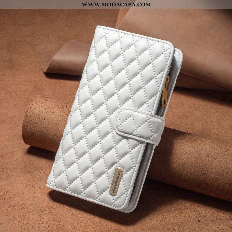 Capa Flip Para iPhone 14 Pro Max Estilo De Cor Binfen Acolchoado