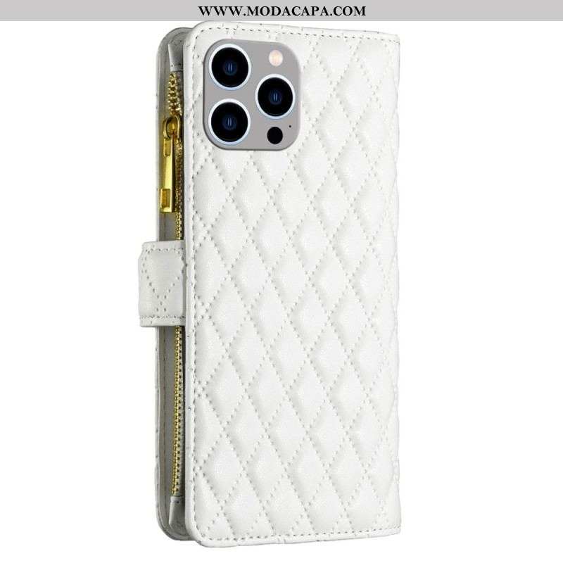 Capa Flip Para iPhone 14 Pro Max Estilo De Cor Binfen Acolchoado