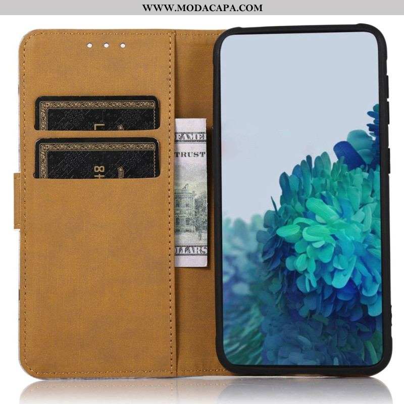 Capa Folio Para iPhone 14 Pro Max Árvore Florida