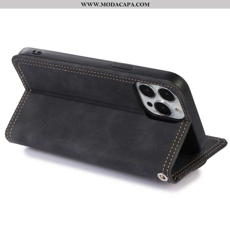 Capa De Celular Para iPhone 14 Pro Max Flip Bolso Frontal Espelhado