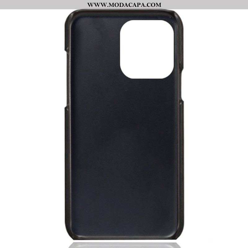 Capa Para iPhone 14 Pro Max Efeito Couro