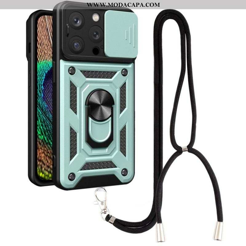 Capa Para iPhone 14 Pro De celular Cabo Com Suporte De Anel