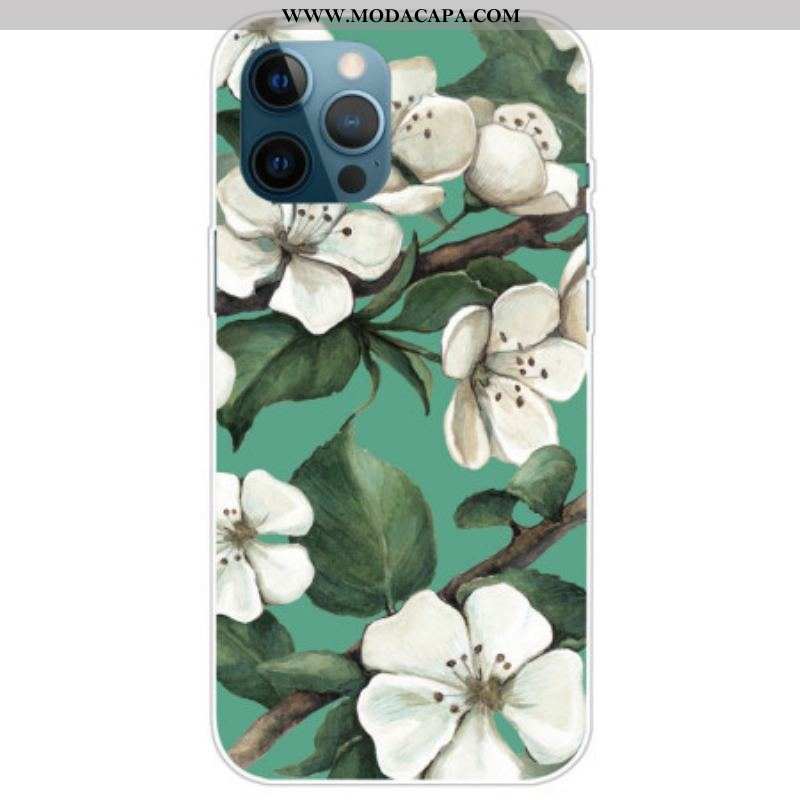 Capa Para iPhone 14 Pro Ramo Florido